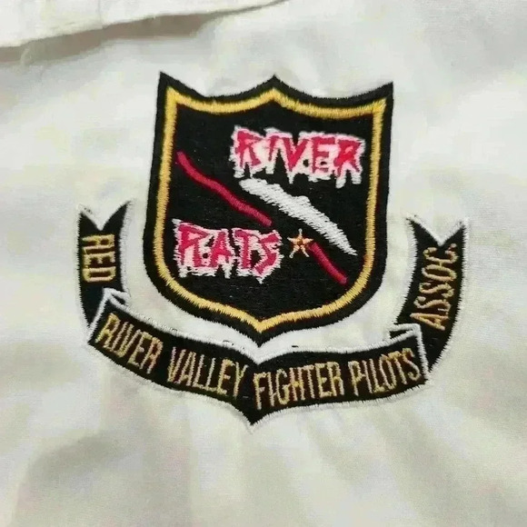 Vintage Fighter Pilots Assocation White Windbreaker,USMens Medium (listing as) - Picture 4 of 10